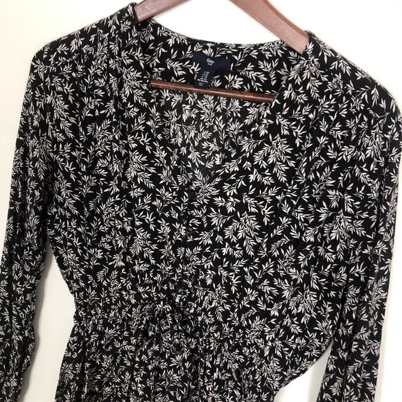 Gap Black White Floral Drop Waist Dress Women's Size XS - Picture 3 of 7